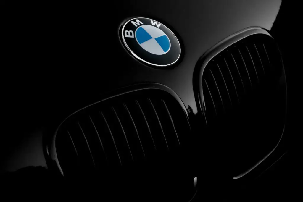 Close up of BMW logo